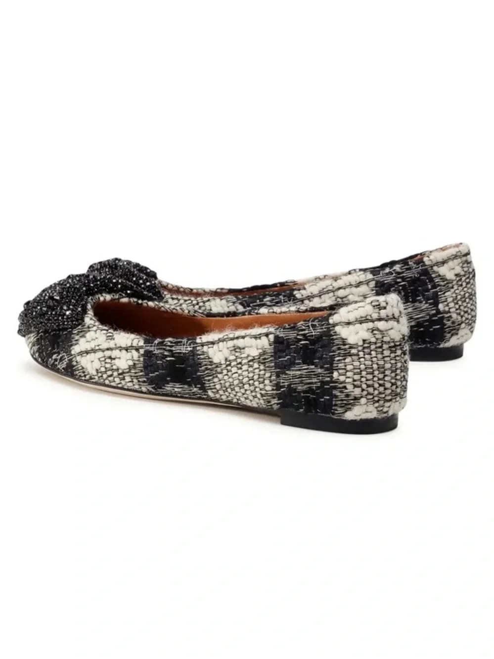 TORY BURCH |  CRYSTAL BOW BALLET~  WOOL CASTRES ~ Size 9